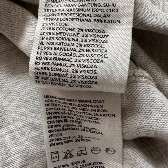 H&M LIGHT GREY T-SHIRT DRESS – SIZE M RELAXED FIT, SOFT FABRIC (98% COTTON) - Picture 5 of 7